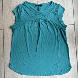 Prana Teal sleeveless sleeveless top with embroidered details size S